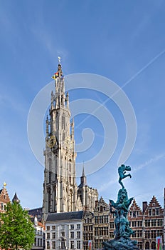 The Grand Place in Antwerp, Belgium.