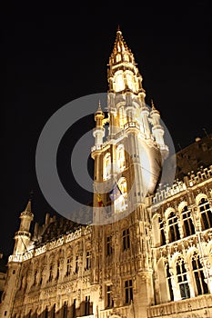 Grand Place, Brussels (Belgium) by night