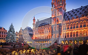 Grand Place Brussels at Christmas