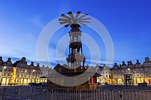 Grand Place during Christmas in Arras in France