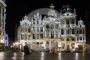 Grand Place at night. Brussels. Belgium