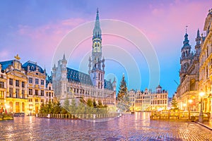 The Grand Place in old town Brussels, Belgium photo