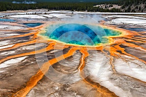 The grand prismatic pool, Yellowstone National Park.