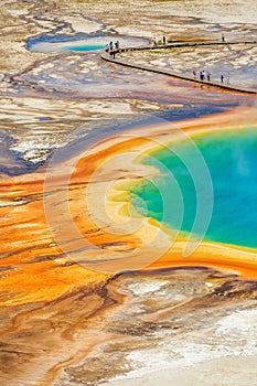 Grand Prismatic pool in Yellowstone National Park