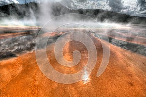 Grand Prismatic Spring Pool in Yellowstone