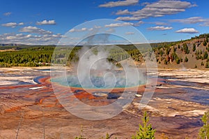Grand Prismatic Spring In Yellowstone photo
