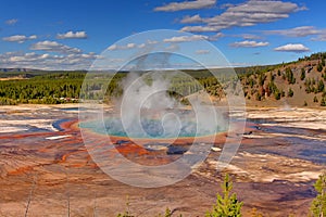 Grand Prismatic Spring In Yellowstone