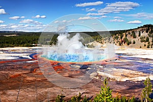 Grand Prismatic Spring In Yellowstone