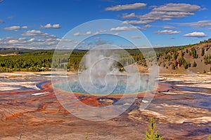 Grand Prismatic Spring In Yellowstone