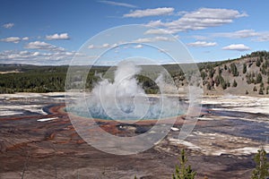 Grand Prismatic Spring In Yellowstone