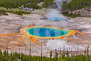 The Grand Prismatic Spring in Yellowstone National Park USA