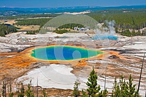 Grand Prismatic Spring in Yellowstone National Park photo