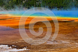 Grand Prismatic Spring in Yellowstone National Park Wyoming,