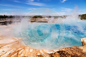 Grand Prismatic Spring in Yellowstone National Park, Wyoming, USA