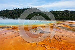 Grand Prismatic Springs, Yellowstone National Park, Wyoming