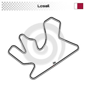 Grand prix race track for motorsport and autosport photo