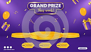 Grand prize contest banner template