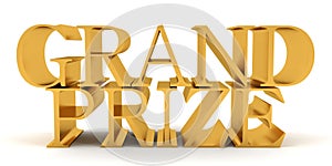 Grand prize golden text