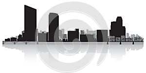 Grand Rapids Michigan city skyline silhouette