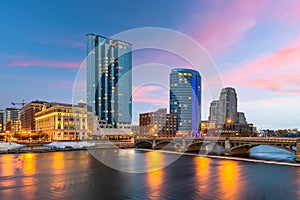 Grand Rapids, Michigan, USA Downtown Skyline