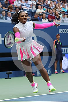 Grand Slam champion Serena Williams of United States in action during her round four match at US Open 2016