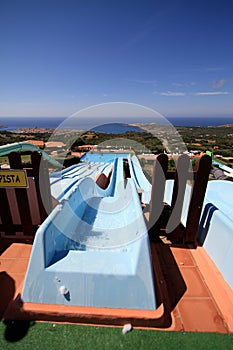 Grand slide in water park