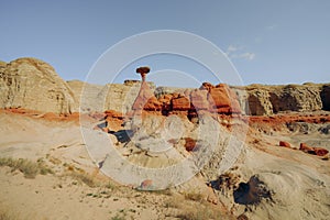 Grand Staircase-Escalante national monumen, Utah. Toadstools, an amazing balanced rock formations