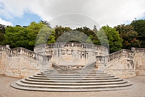 Grand Stairs in Park in Classical Roman style