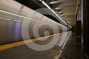 Grand Street Station, Brooklyn, New York, United States of America. Long exposure at Subway