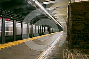 Grand Street Station, Brooklyn, New York, United States of America. Long exposure at Subway