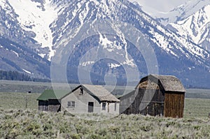 Grand Teton National Park in background., Jackson Hole, Wyoming.