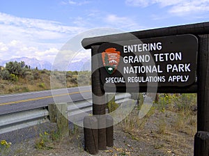 Grand Teton National Park Sign Board