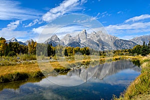 Grand Tetons in Fall and the Snake River