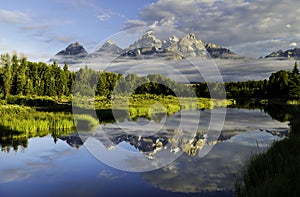 The Grand Tetons Mountains in Wyoming