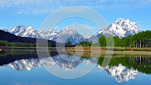 The Grand Tetons from Oxbow Bend photo