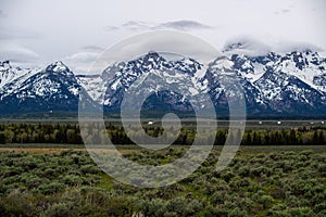 Grand tetons sunrise wyoming