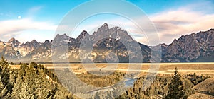 Grand tetons view from snake river overlook