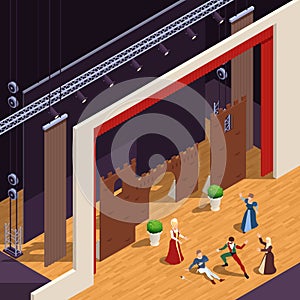 Grand Theatre Isometric Background