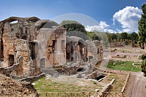 Grand Thermae area in Villa Adriana or Hadrians Villa archaeological site of UNESCO in Tivoli - Rome - Lazio - Italy