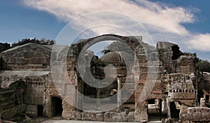 Grand Thermae area in Villa Adriana or Hadrians Villa archaeological site of UNESCO in Tivoli - Rome - Lazio - Italy