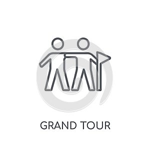 grand tour linear icon. Modern outline grand tour logo concept o