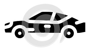 grand tourer car glyph icon animation