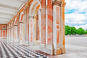 Grand Trianon-little pink marble and porphyry palace.