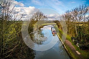 Grand Union canal landscape scene