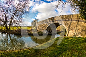 Grand Union canal landscape scene