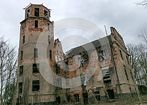 Grand Veckarku Castle, from which the remains of the castle with a grand tower have survived, the ruins of the building have photo