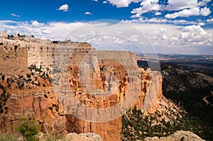 Grand vista of sun and shadow over Bryce Canyon