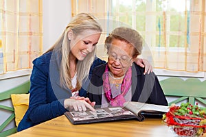 Grandchild visits grandmother