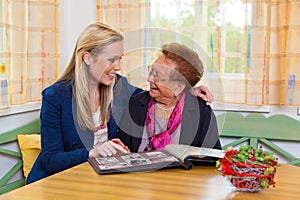 Grandchild visits grandmother