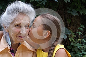 Granddaughter and her grandmother